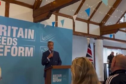 Nigel Farage lets slip his OnlyFans secret during a public meeting in Frinton over the weekend |