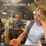 OnlyFans model attempts to film herself being ‘looked at’ while in line at a grocery store checkout – but the stunt backfires spectacularly