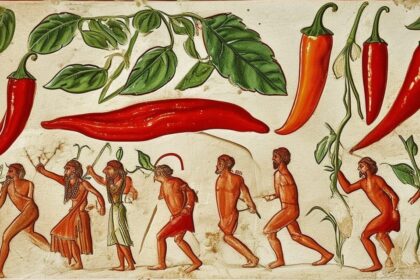 Where do the first chili peppers come from?
