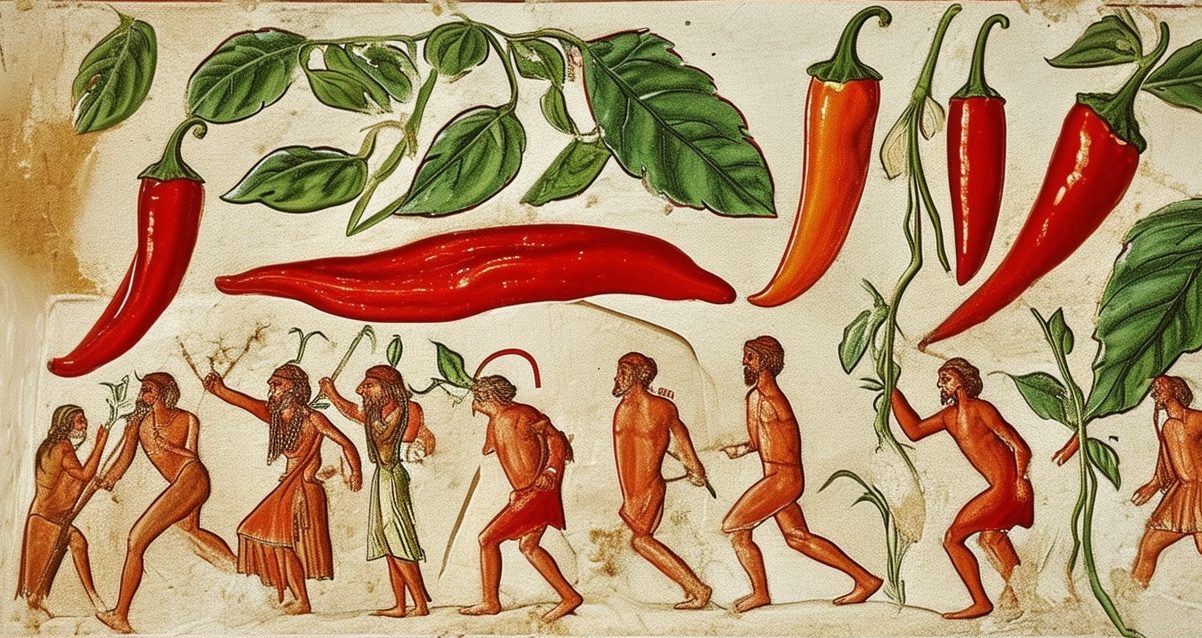 Where do the first chili peppers come from?