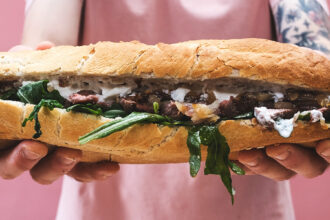 Spicy steak sandwich with one of our all time favourite hot sauces