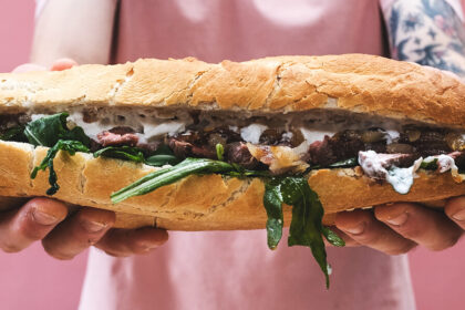 Spicy steak sandwich with one of our all time favourite hot sauces
