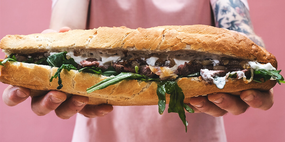 Spicy steak sandwich with one of our all time favourite hot sauces